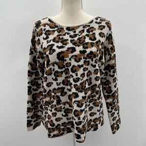 Philosophy animal print was man comfort gorpcore soft stretchy sweater NWT S
